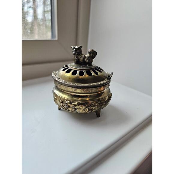 Fine Quality Vintage Japanese Solid Bronze Incense Burner - Picture 1 of 4